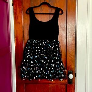 Betsey Johnson Mini Tulle Rainbow Star Dress